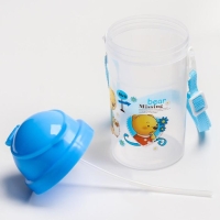 Поильник детский с силиконовой трубочкой, 350 мл., цвет МИКС Поильник детский с силиконовой трубочкой, 350 мл., цвет МИКС