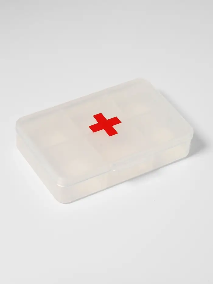 Таблетница &laquo;Быстрая аптечка&raquo;, 6 секций, 8,7 &times; 5,5 &times; 1,8 см, цвет прозрачный