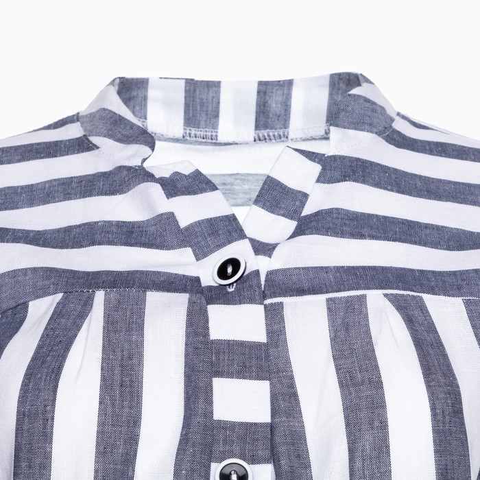 Рубашка женская, цвет серый/белый, размер 46