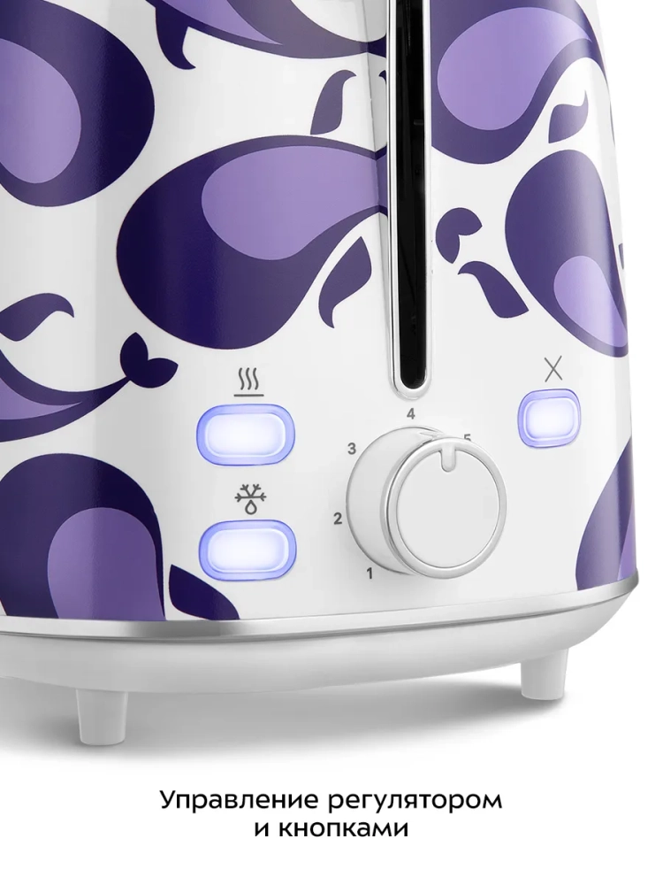 Тостер для хлеба с поддоном для крошек КТ-6863 - 920-1080 Вт