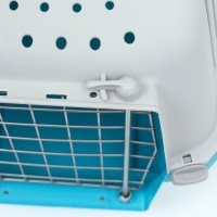 Переноска для животных пластиковая 47 х 30 х 35 см, вес до 9 кг, синяя