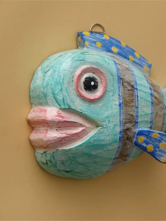 Панно &laquo;Рыба-клоун&raquo;, 20&times;16.5&times;6.5 см, дерево, бирюзовое