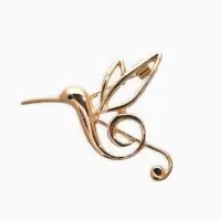 Брошь &laquo;Калибри. Скрипичный ключ&raquo;, цвет золото