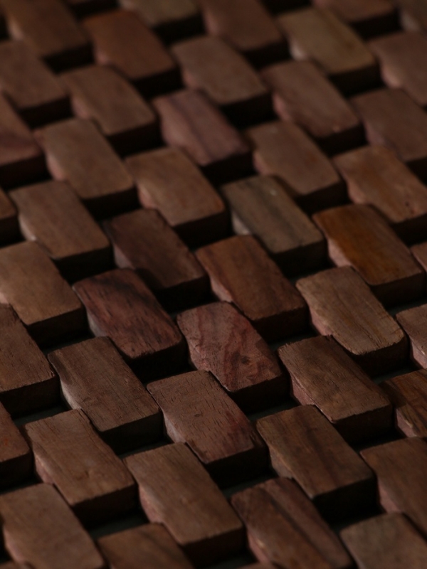 Коврик из тикового дерева, 40х30х0,7 см