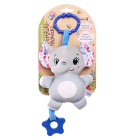 Погремушка &laquo;Слон&raquo;, музыкальная, подвесная, цвет серый