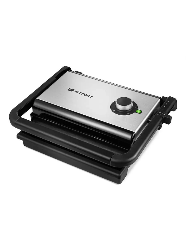 Электрогриль КТ-1637 двусторонний гриль электрический 1200Вт