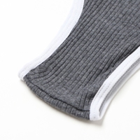 Комплект женский (топ, трусы) цвет темно-серый, размер 42-44