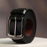 Мужской ремень &laquo;C 23 Февраля&raquo;, кожзам, цвет чёрный