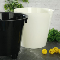 Кашпо для цветов со вставкой &laquo;Фиджи&raquo;, 5 л, цвет белый