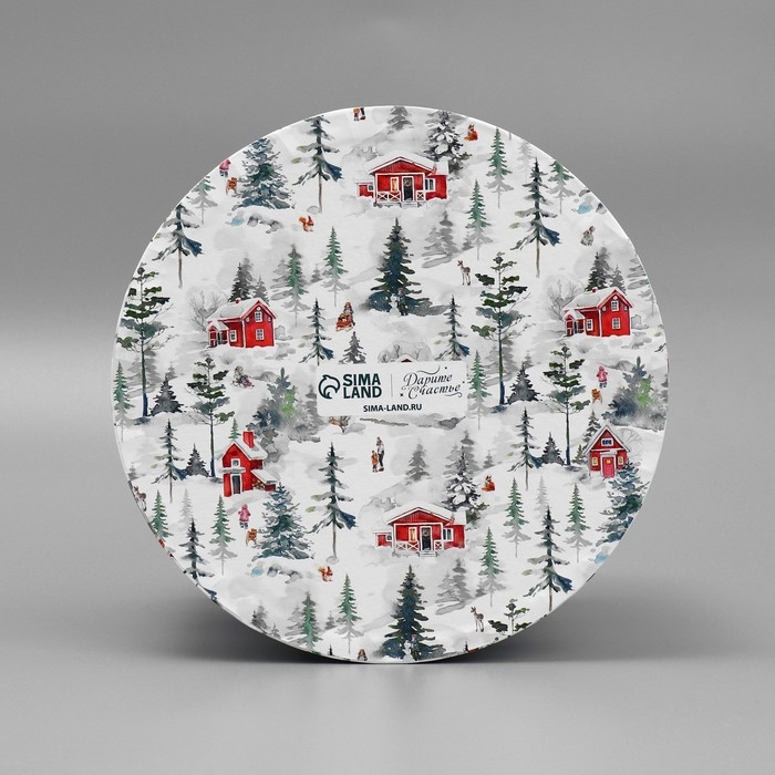 Коробка подарочная круглая &laquo;Тепла и уюта&raquo;,17.5 х 20 см, Новый год