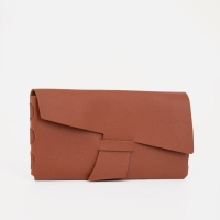 Футляр для очков на затяжке, длина 16 см, цвет коричневый Футляр для очков на затяжке, длина 16 см, цвет коричневый