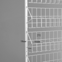 Стойка для семян 7 корзин, 60&times;25&times;160 см, размер кармана 10&times;7&times;7,5, цвет белый