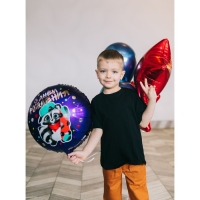 Воздушный шар фольгированный 18" &laquo;С ДР енотик&raquo; круг