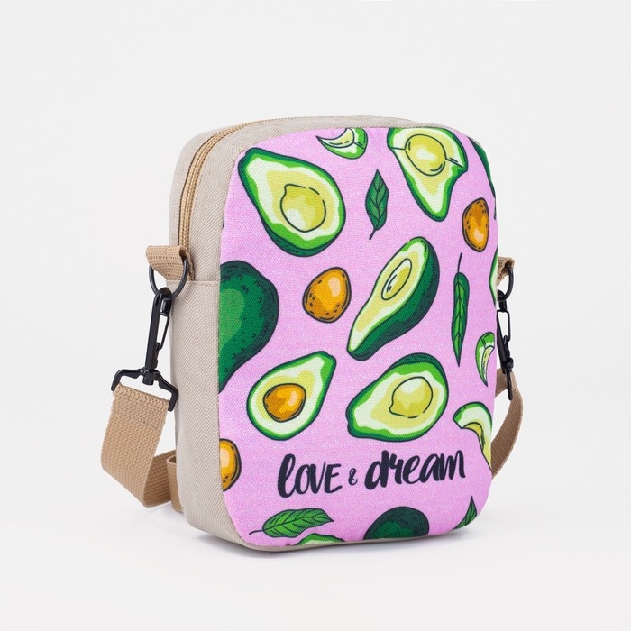 Сумка &laquo;Авокадо&raquo;, отдел на молнии, цвет розовый