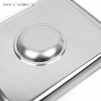 Крышка из нержавеющей стали к гастроемкости 1/2, 32,5&times;26,5 см, толщина 0,8 мм