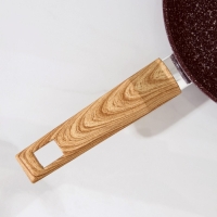 Сковорода кованая Natural. Brown, d=22 см, ручка soft-touch, антипригарное покрытие, индукция, цвет коричневый