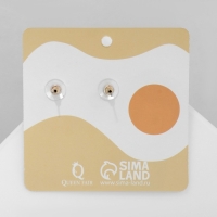 Серьги эмаль &laquo;Что было раньше&raquo; курица и яйцо, цветные в золоте