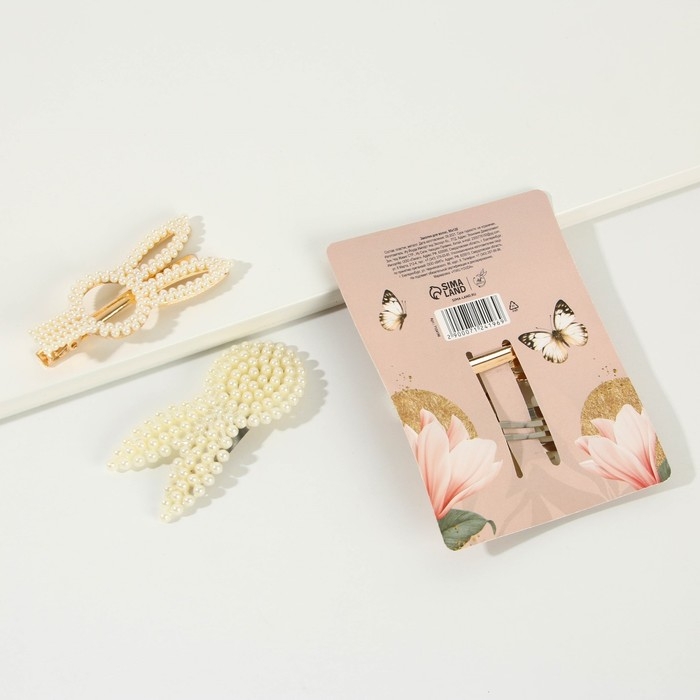 Заколки для волос &laquo;Счастье&raquo;, 2 шт, 9 х 12 см