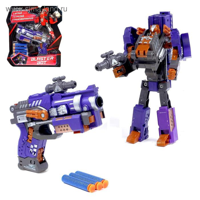 Бластер «Титан», трансформируется, стреляет мягкими пулями, цвет фиолетовый Бластер «Титан», трансформируется, стреляет мягкими пулями, цвет фиолетовый