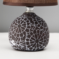 Настольная лампа "Элис" Е14 40вт коричневый 13х13х25 см