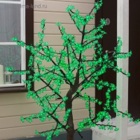 Светодиодное дерево &laquo;Сакура&raquo; 1.8 м, 768 LED, постоянное свечение, 220 В, свечение зелёное