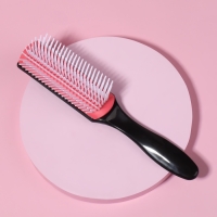 Расчёска массажная, 4,5 × 19 см, цвет чёрный/розовый Расчёска массажная, 4,5 × 19 см, цвет чёрный/розовый