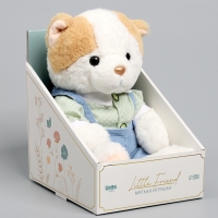 Мягкая игрушка Little Friend, котик в голубом комбинезоне, 23 см