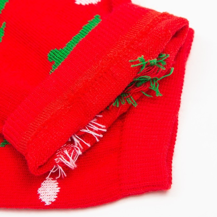 Носки женские &laquo;Ёлки&raquo; цвет красный, размер 23-25
