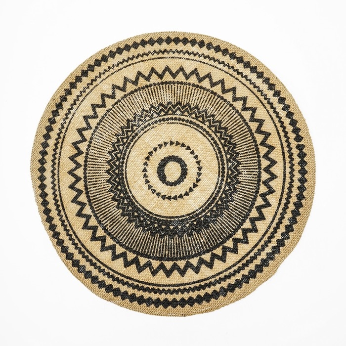 Салфетка сервировочная на стол Доляна &laquo;Африка&raquo;, 38&times;38 см, цвет чёрный