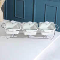 Мармит из жаропрочной керамики тройной Magistro &laquo;Бланш&raquo;, 1,1 л, 26&times;16,5&times;6 см