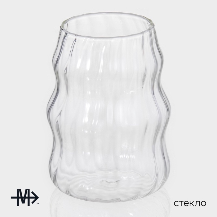 Стаканы &laquo;Леон&raquo;, 500 мл, 9&times;12 см, набор 2 шт, стекло, прозрачные