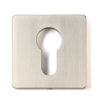 Накладка на цилиндровый механизм LOCKLAND, квадратная, цвет сатиновый никель, комплект.