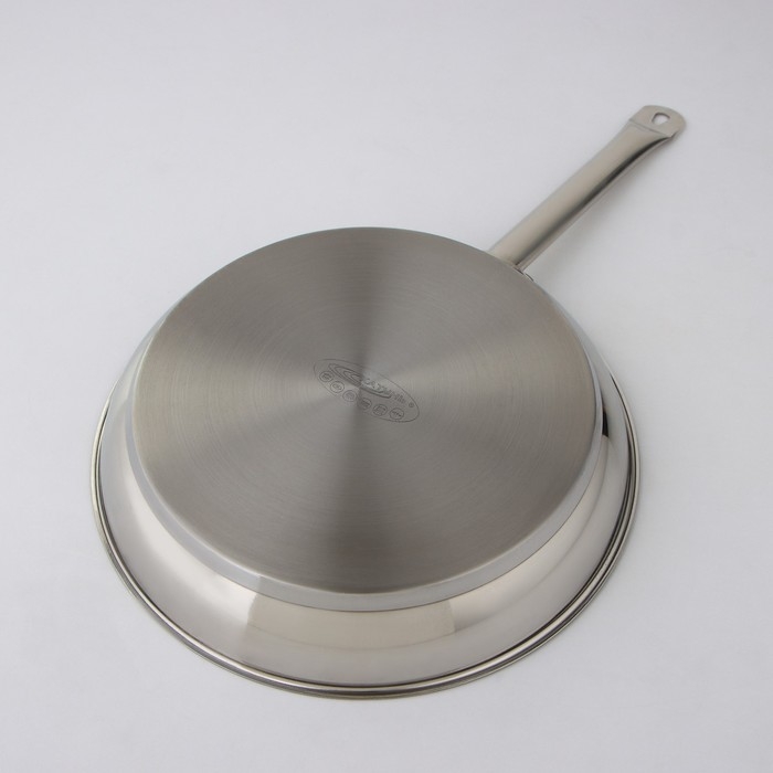 Сковорода &laquo;Общепит&raquo;, d=34 см, толщина корпуса 0,6 мм, дно 3,5 мм, с теплораспределительным слоем, антипригарное покрытие, индукция