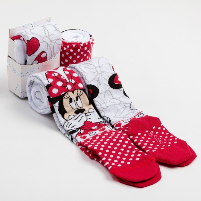 Колготки Дисней «Минни Маус», цвет красный/белый, 104-110 см Колготки Дисней «Минни Маус», цвет красный/белый, 104-110 см