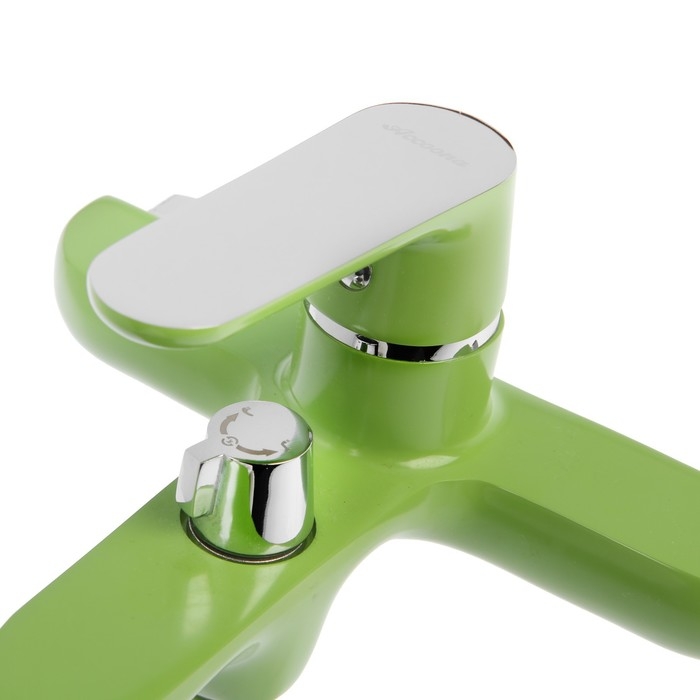 Смеситель для ванны Accoona A6366K, однорычажный, с шаровым переключателем, зеленый