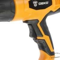 Фен технический DEKO HG2200W, 2200 Вт, 300/500 л/мин, 350/600 &deg;С, 3 насадки