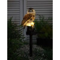 Садовый светильник на солнечной батарее &laquo;Сова&raquo;, 45 см, 1 LED, свечение тёплое белое