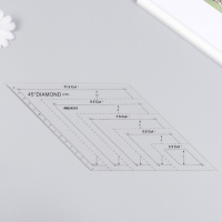 Линейка для пэчворка пластик 45&deg; "Ромб"