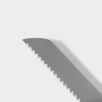 Нож для хлеба Доляна &laquo;Грайм&raquo;, лезвие 17 см, цвет чёрный