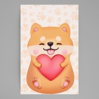 Коробка подарочная складная, упаковка, «Забавный корги», 15 х 15 х 8 см Коробка подарочная складная, упаковка, «Забавный корги», 15 х 15 х 8 см