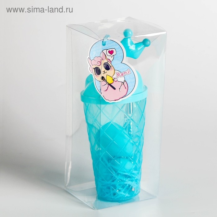 Подарочный набор для создания макияжа &laquo;Милая альпака&raquo;, 2 больших спонжа, 3 маленьких спонжа, 2 кисти для макияжа, BEAUTY FOX