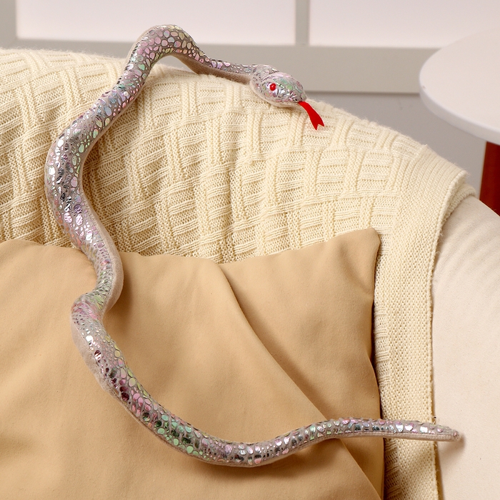 Мягкая игрушка &laquo;Змея&raquo;, 80 см, цвет серебро