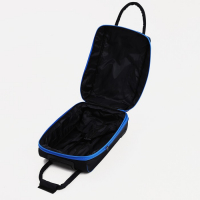 Чемодан малый 37 л (S) с сумкой, отдел на молнии, с расширением, цвет синий