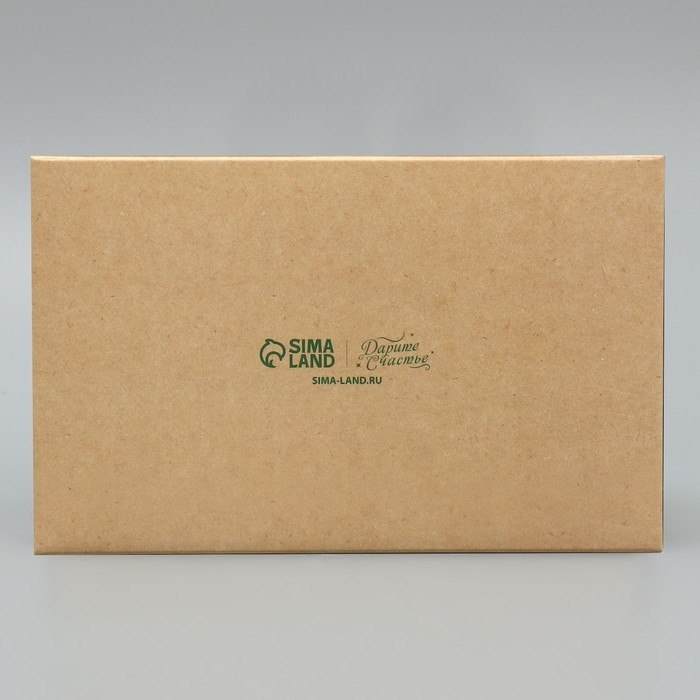 Коробка складная с двусторонним нанесением &laquo;С Новым годом!&raquo;, хлопок, 16 х 10 х 10 см, Новый год