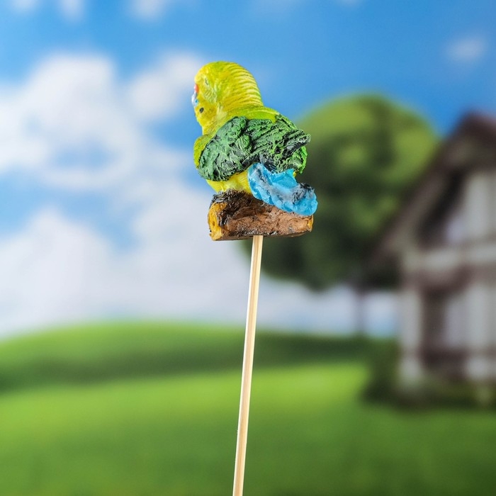 Фигура - штекер Фигура - штекер "Попугай" зеленый 10х5х4см