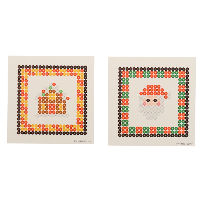 Аквамозаика &laquo;Шары с Дедом Морозом и домиком&raquo;, 2 фигурки, 544 шарика