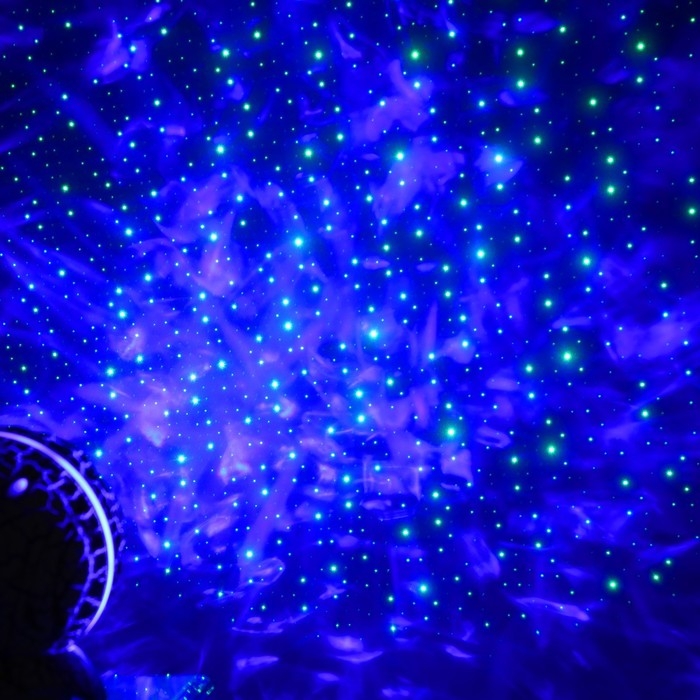 Световой прибор &laquo;Яйцо динозавра&raquo; 10 см, динамик, съёмная полусфера, свечение RGB, пульт ДУ, USB, синий