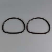 Ручки для сумки, 2 шт, бамбук, 17 × 13/15,5 × 11,5 см, цвет чёрный Ручки для сумки, 2 шт, бамбук, 17 × 13/15,5 × 11,5 см, цвет чёрный