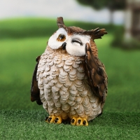 Садовая фигура "Сова подмигивает" 16х16х20см Садовая фигура "Сова подмигивает" 16х16х20см