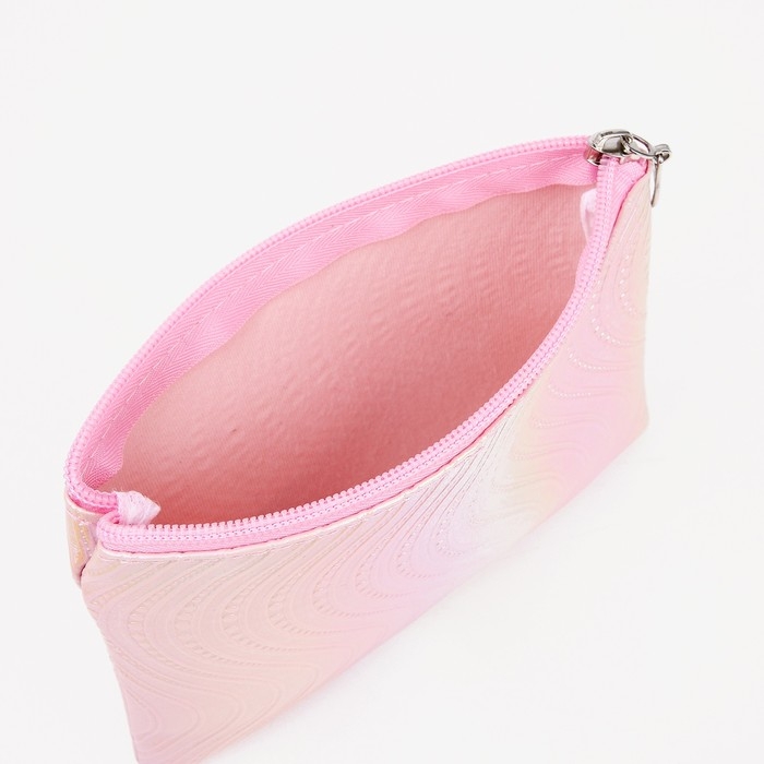 Набор косметичек 2 в 1 на молниях, цвет розовый Набор косметичек 2 в 1 на молниях, цвет розовый